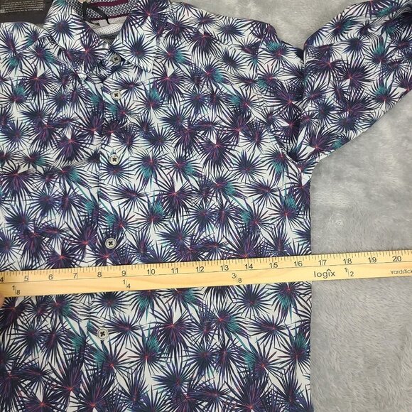 Ted Baker Mens‎ Karaf Long Sleeve LS Palm Printed Dress Shirt Sz 1   NEW $165 - Picture 8 of 10